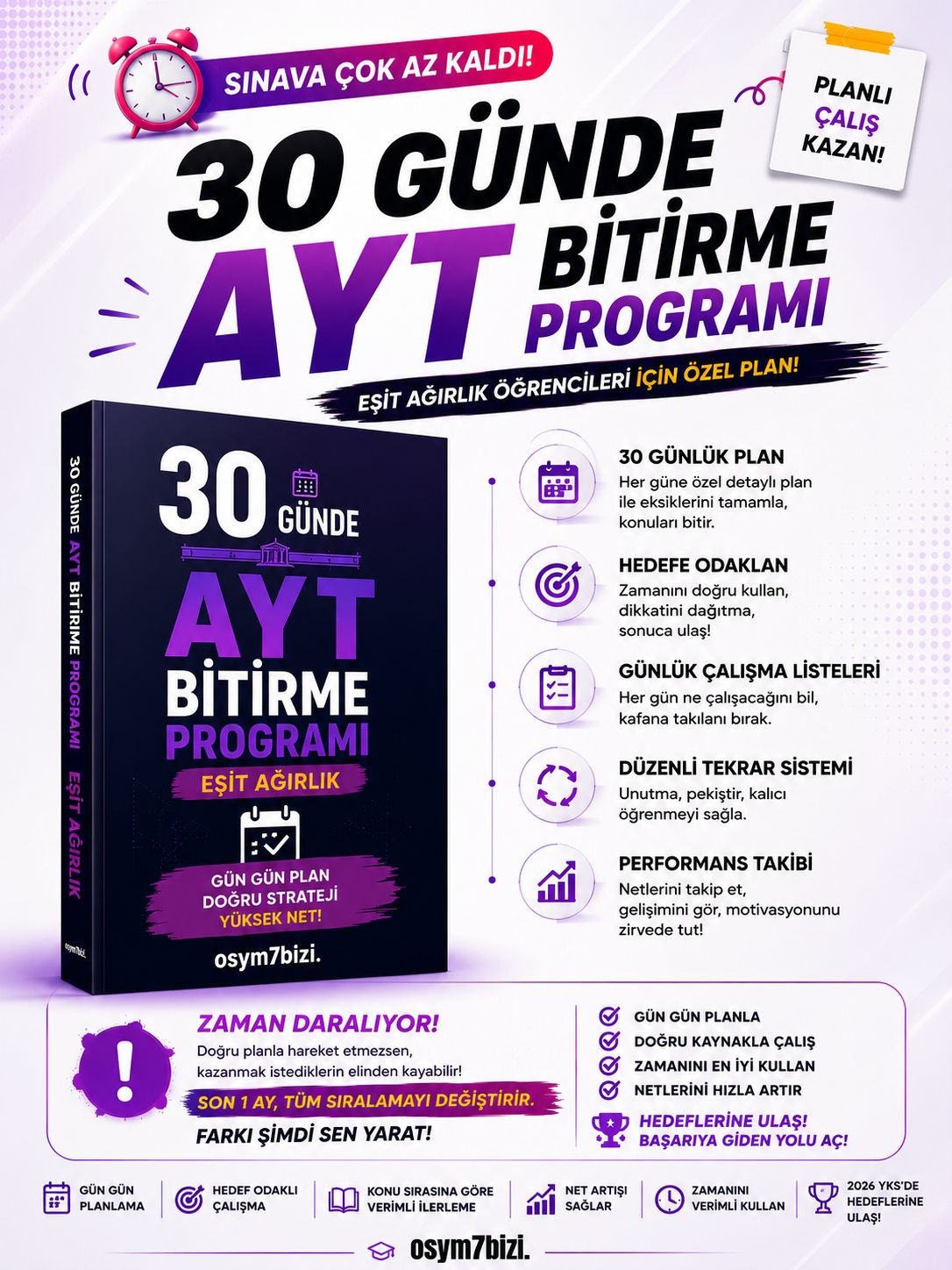30 GÜNDE AYT EŞİT AĞIRLIK PROGRAMI